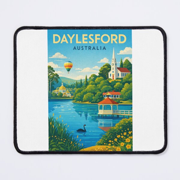 Item preview, DAYLESFORD Victoria – Hepburn Bathhouse, Lake Daylesford and Wombat Hill designed and sold by Places On Earth.