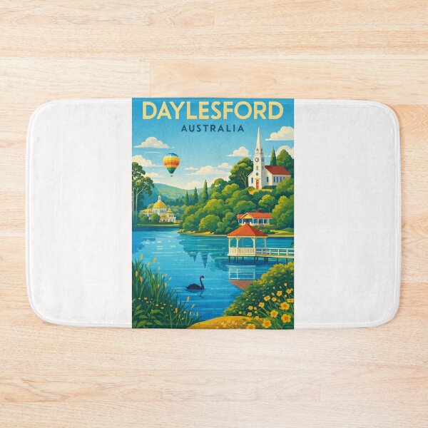Item preview, DAYLESFORD Victoria – Hepburn Bathhouse, Lake Daylesford and Wombat Hill designed and sold by Places On Earth.