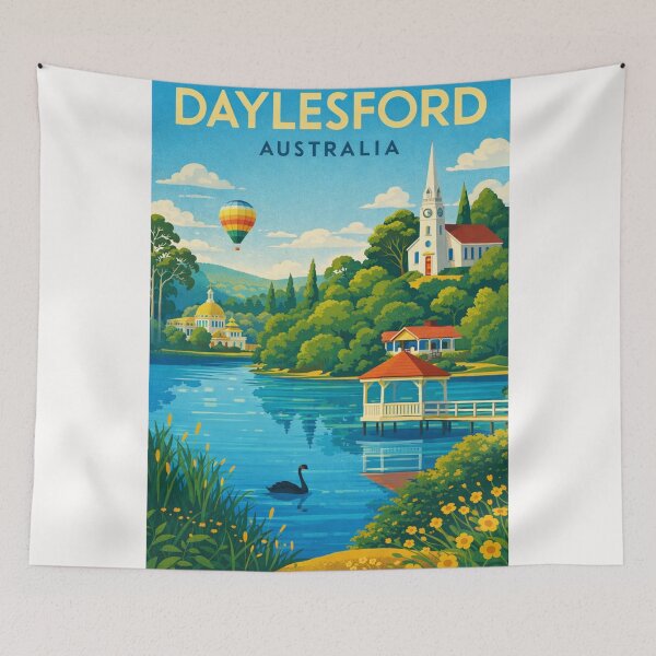 Item preview, DAYLESFORD Victoria – Hepburn Bathhouse, Lake Daylesford and Wombat Hill designed and sold by Places On Earth.