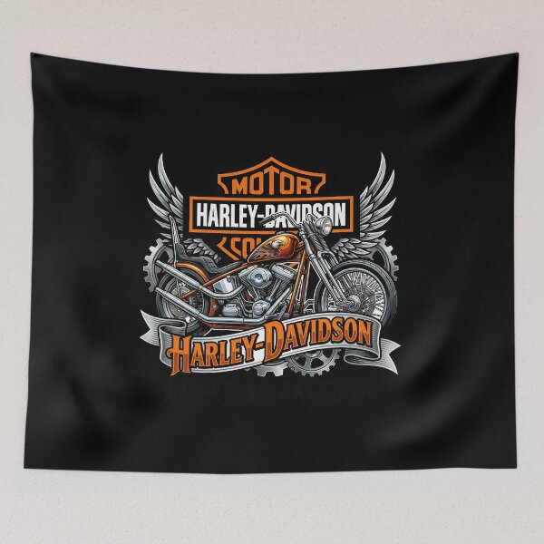 Artikelvorschau, Harley Davidson Custom American Rider Motorradillustration entworfen und verkauft von enzoade.