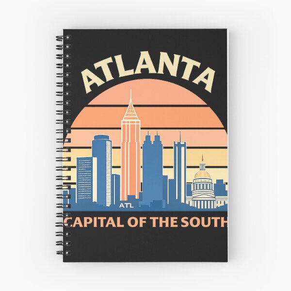 Item preview, Atlanta Retro Skyline – Capital of the South Vintage Peach Sunset designed and sold by Laughprints.