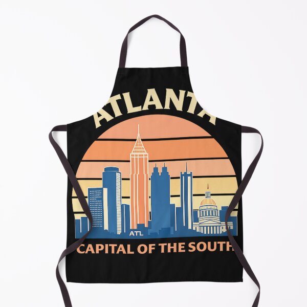 Item preview, Atlanta Retro Skyline – Capital of the South Vintage Peach Sunset designed and sold by Laughprints.