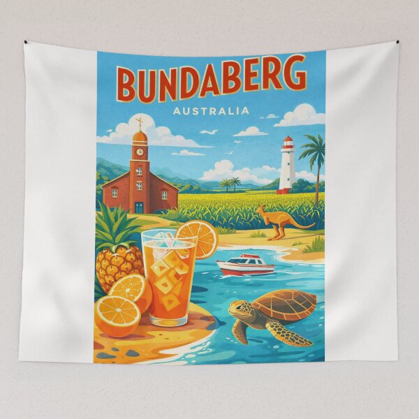 Item preview, Bundaberg Queensland – Bargara Beach, Burnett River and Mon Repos designed and sold by Places On Earth.