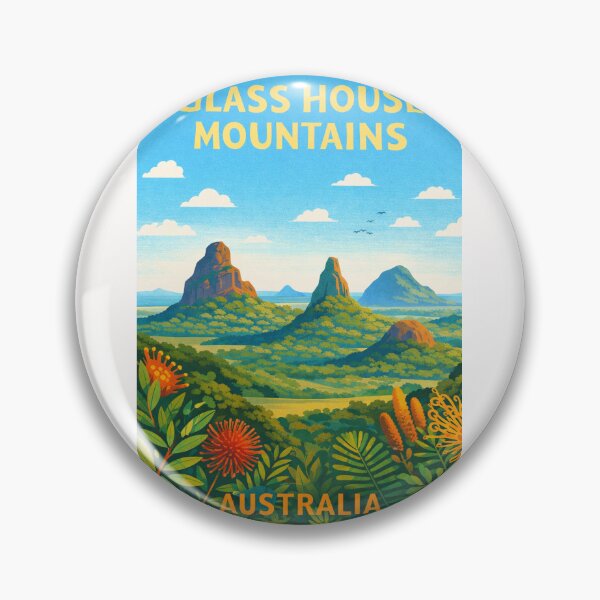 Item preview, Glass House Mountains Queensland – Mount Tibrogargan, Mount Beerwah and Sunshine Coast Hinterland designed and sold by Places On Earth.