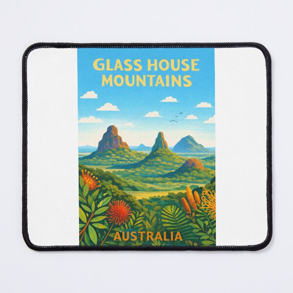 Item preview, Glass House Mountains Queensland – Mount Tibrogargan, Mount Beerwah and Sunshine Coast Hinterland designed and sold by Places On Earth.