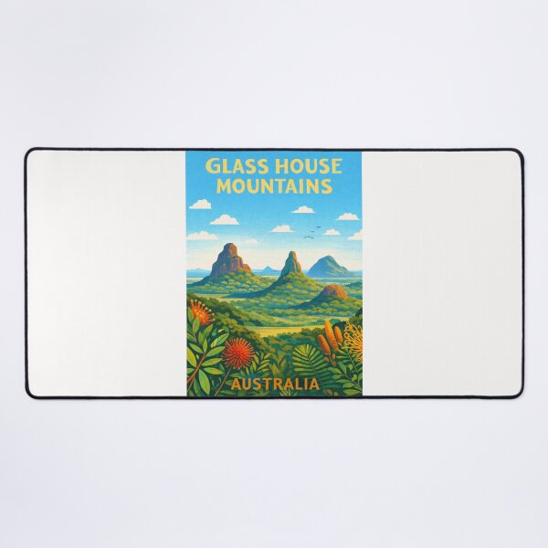 Item preview, Glass House Mountains Queensland – Mount Tibrogargan, Mount Beerwah and Sunshine Coast Hinterland designed and sold by Places On Earth.