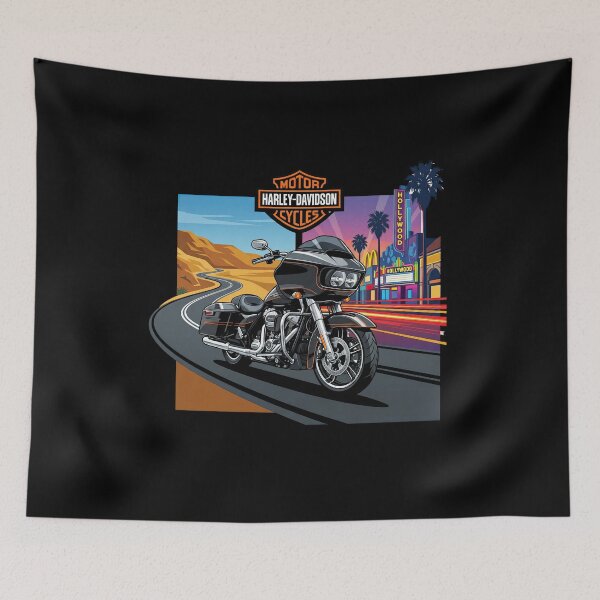 Item preview, Harley Davidson Retro Steel Motorbike Illustration designed and sold by enzoade.