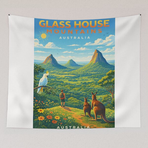 Item preview, Glass House Mountains Queensland – Mount Tibrogargan and Sunshine Coast Hinterland designed and sold by Places On Earth.