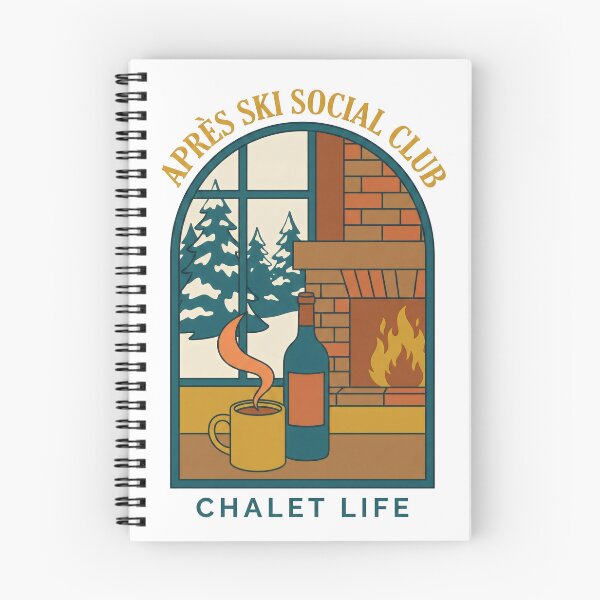 Item preview, Après Ski Social Club Chalet Life - Cozy Fireplace Winter Lodge Gift designed and sold by Luminari Creations.