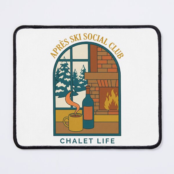 Item preview, Après Ski Social Club Chalet Life - Cozy Fireplace Winter Lodge Gift designed and sold by Luminari Creations.