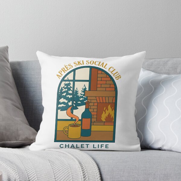 Item preview, Après Ski Social Club Chalet Life - Cozy Fireplace Winter Lodge Gift designed and sold by Luminari Creations.
