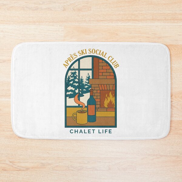 Item preview, Après Ski Social Club Chalet Life - Cozy Fireplace Winter Lodge Gift designed and sold by Luminari Creations.