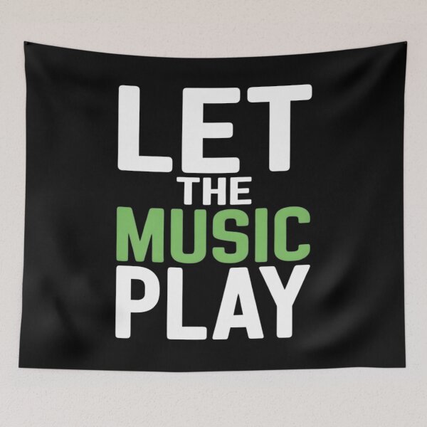 Item preview, Let The Music Play Modern Typography Music Lover designed and sold by DrukNaStyl.