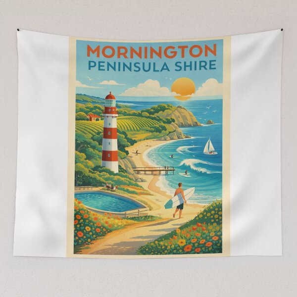 Item preview, Mornington Peninsula Shire Victoria – Portsea Lighthouse, Sorrento and Port Phillip Bay Coastline designed and sold by Places On Earth.