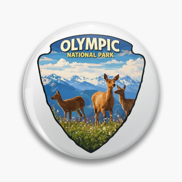Item preview, Olympic National Park Vintage Mountains Sticker designed and sold by Gideon Emmerich.