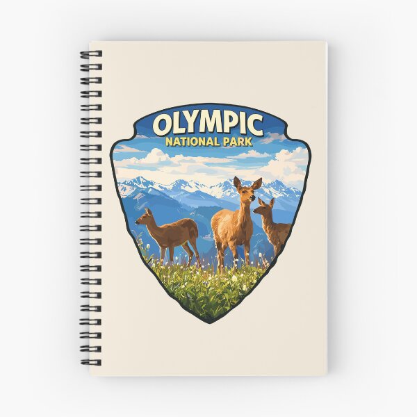 Item preview, Olympic National Park Vintage Mountains Sticker designed and sold by Gideon Emmerich.