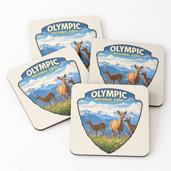 Item preview, Olympic National Park Vintage Mountains Sticker designed and sold by Gideon Emmerich.