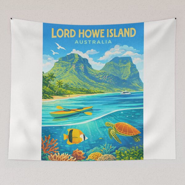 Item preview, Lord Howe Island New South Wales with Mount  Gower and Marine Park designed and sold by Places On Earth.