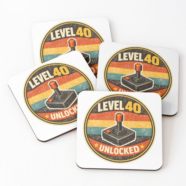 Item preview, Level 40 Unlocked Retro Gamer Badge designed and sold by craftedd.
