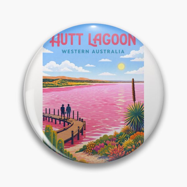 Item preview, Hutt Lagoon Western Australia With Port Gregory Pink Lake designed and sold by Places On Earth.