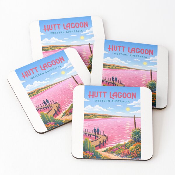 Item preview,  Hutt Lagoon Western Australia With Port Gregory Pink Lake designed and sold by Places On Earth.