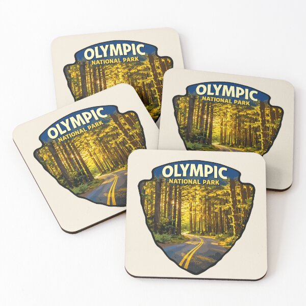Item preview, Olympic National Park Vintage Mountains Sticker designed and sold by Gideon Emmerich.