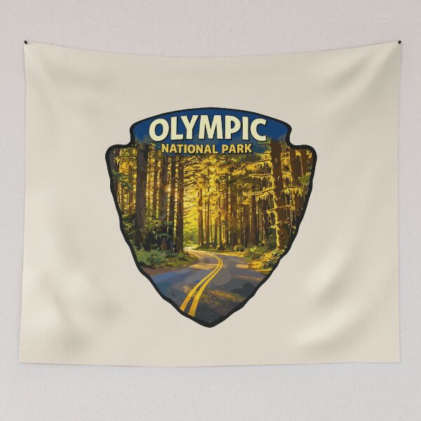 Item preview, Olympic National Park Vintage Mountains Sticker designed and sold by Gideon Emmerich.