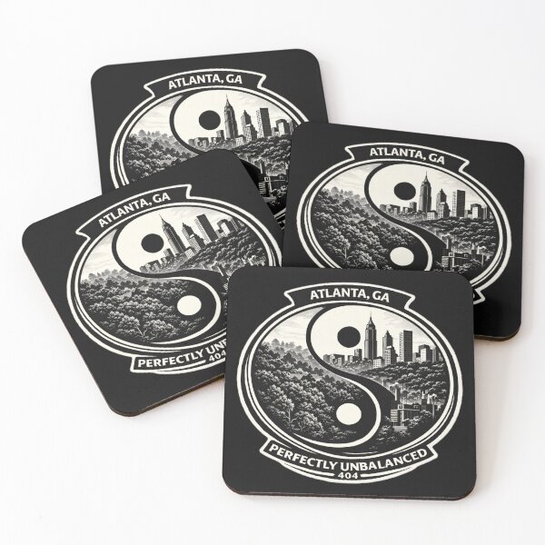 Item preview, Atlanta GA Perfectly Unbalanced Yin Yang City Design designed and sold by Laughprints.