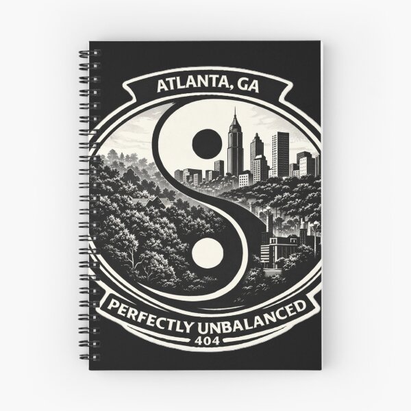 Item preview, Atlanta GA Perfectly Unbalanced Yin Yang City Design designed and sold by Laughprints.