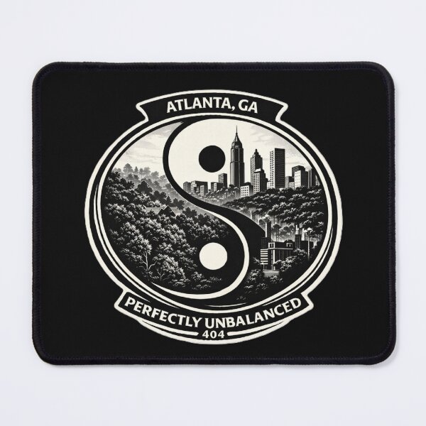Item preview, Atlanta GA Perfectly Unbalanced Yin Yang City Design designed and sold by Laughprints.