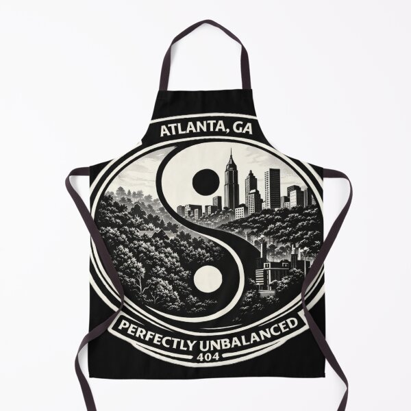 Item preview, Atlanta GA Perfectly Unbalanced Yin Yang City Design designed and sold by Laughprints.