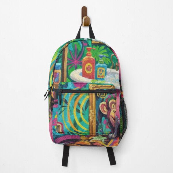 Item preview, Jungle Bath Bear - Maximalist Art & Dopamine Decor designed and sold by PlantPulse.