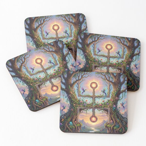 Item preview, Relate | Sacred Circuits Glyph #10 – Surreal Nature Harmony Art designed and sold by FreqEncodedArt.