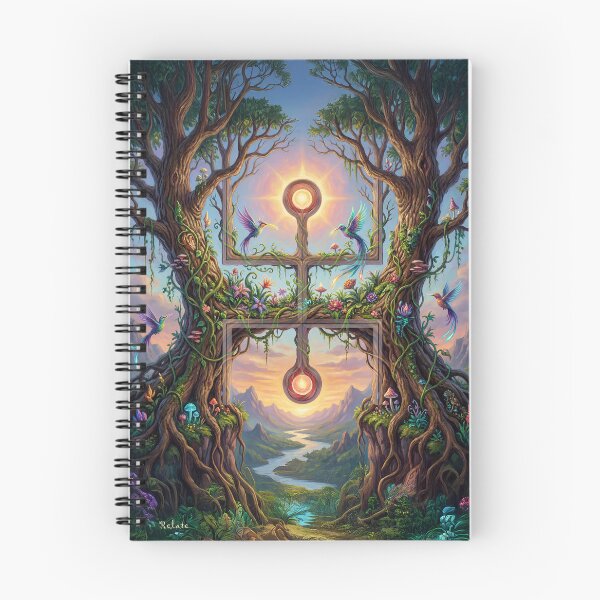 Item preview, Relate | Sacred Circuits Glyph #10 – Surreal Nature Harmony Art designed and sold by FreqEncodedArt.