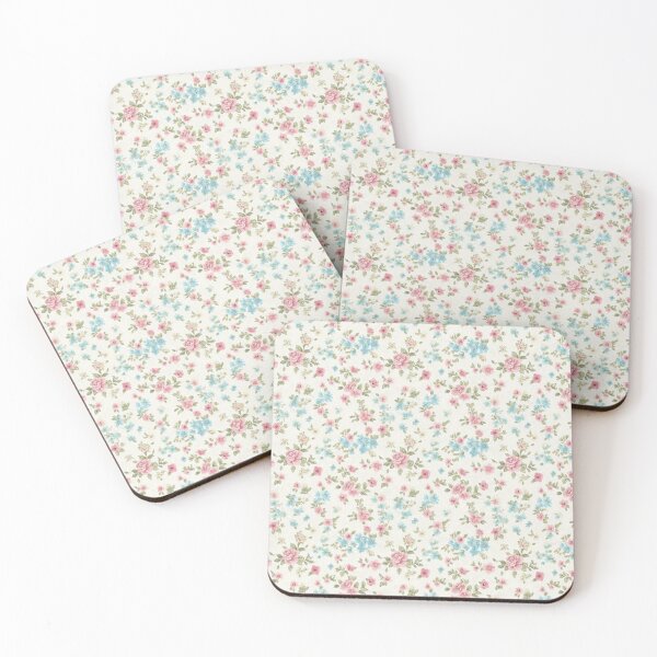 Item preview, Vintage Pink Rose & Blue Floral Seamless Pattern designed and sold by FashioonTrends.