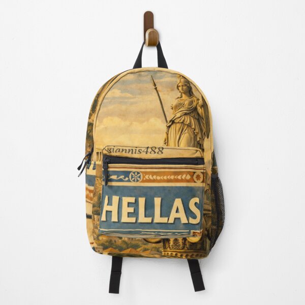 Item preview, Athens HELLAS Vintage Travel Poster Art designed and sold by mythographiaart.