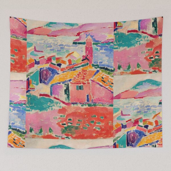 Item preview, View of Collioure by Henri Matisse: Fauvist Coastal Village Art Print designed and sold by artofuniverse.
