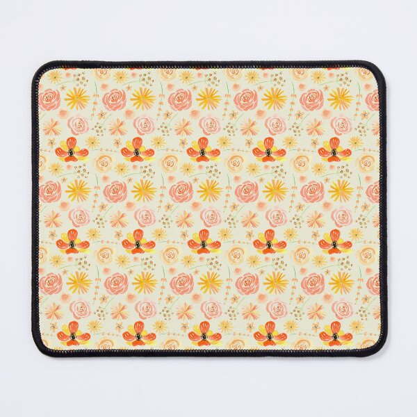Item preview, Light Orange and Yellow Floral Watercolour Pattern designed and sold by rachelmcintyreart.