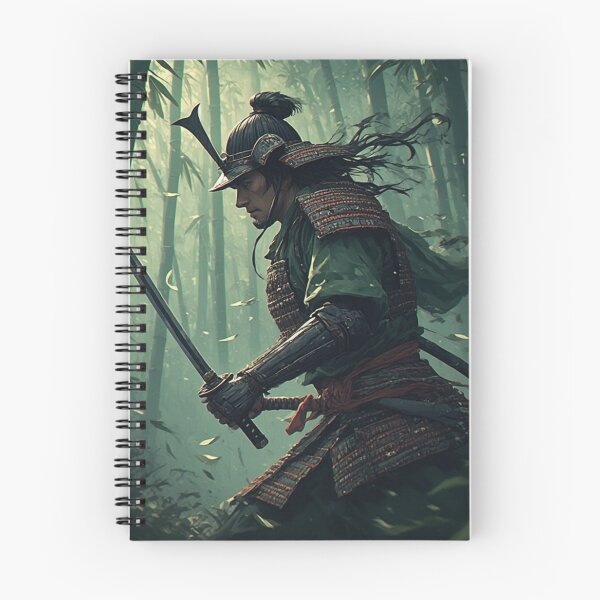 Item preview, Emerald Shadow Samurai - Cinematic Japanese Warrior in Bamboo Forest designed and sold by TheDreamsMaker.