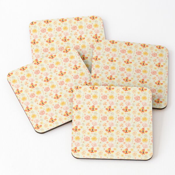 Item preview, Light Orange and Yellow Floral Watercolour Pattern designed and sold by rachelmcintyreart.