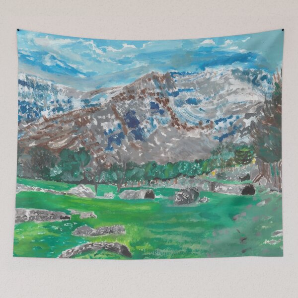Item preview, Wintry Landscape Acrylic Painting designed and sold by rachelmcintyreart.