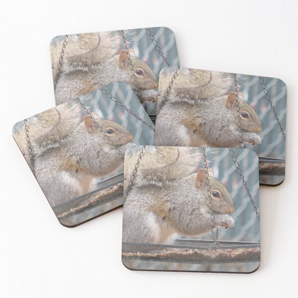 Item preview, Squirrel Eating Out of Bird Feeder designed and sold by AGMomsArt.
