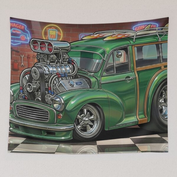 Item preview, Supercharged Woody Wagon Hot Rod – Cartoon Garage Classic designed and sold by Random Designs.