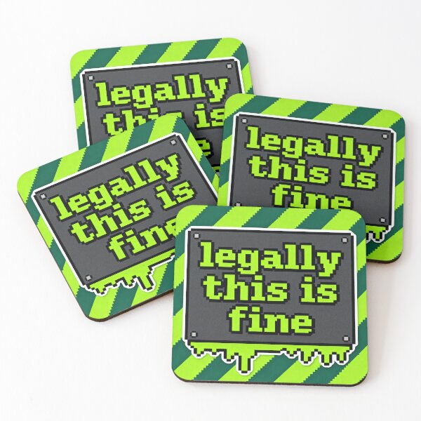 Item preview, Legally This Is Fine - Retro Pixel Meme Art designed and sold by PictorialWhimsy.
