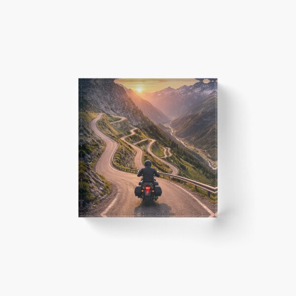 Item preview, Ride the Edge – Motorcycle on Mountain Serpentines designed and sold by Karszul.