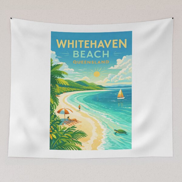 Item preview, Whitehaven Beach Whitsunday Island Queensland – Hill Inlet, Great Barrier Reef and Coral Sea designed and sold by Aryabek.