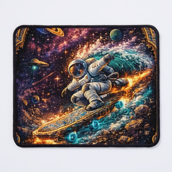 Item preview, Cosmic Skater – Astronaut Skateboard Zellige Art designed and sold by COSTO20.