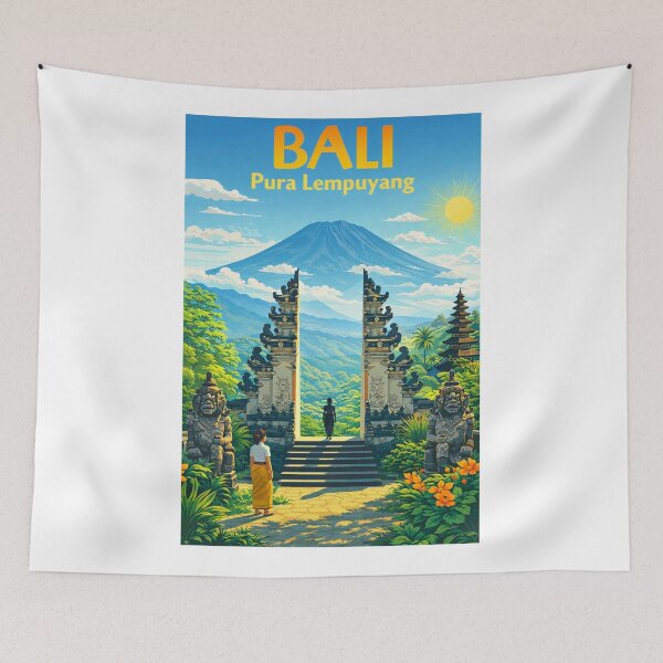 Item preview, Pura Lempuyang Karangasem Bali Indonesia – Mount Agung and Lempuyang Temple Complex designed and sold by Aryabek.