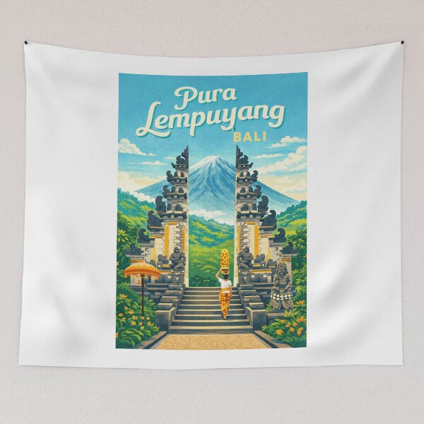 Item preview, Pura Lempuyang Karangasem Regency Bali Indonesia – Mount Agung and Lempuyang Temple Complex designed and sold by Aryabek.
