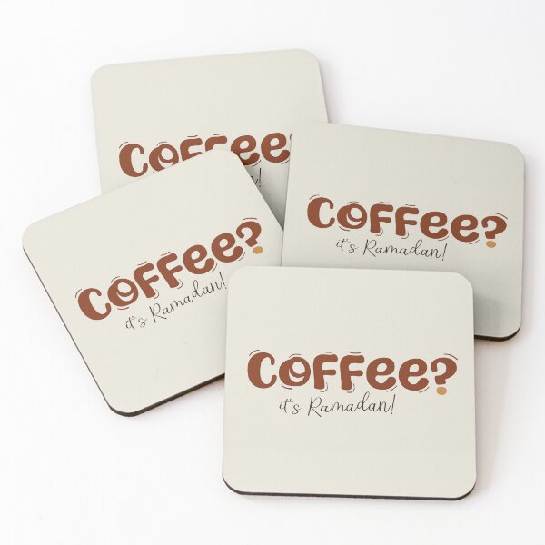 Item preview, Coffee It's Ramadan Funny Muslim Humor Bubble Typography designed and sold by Miniature Store.